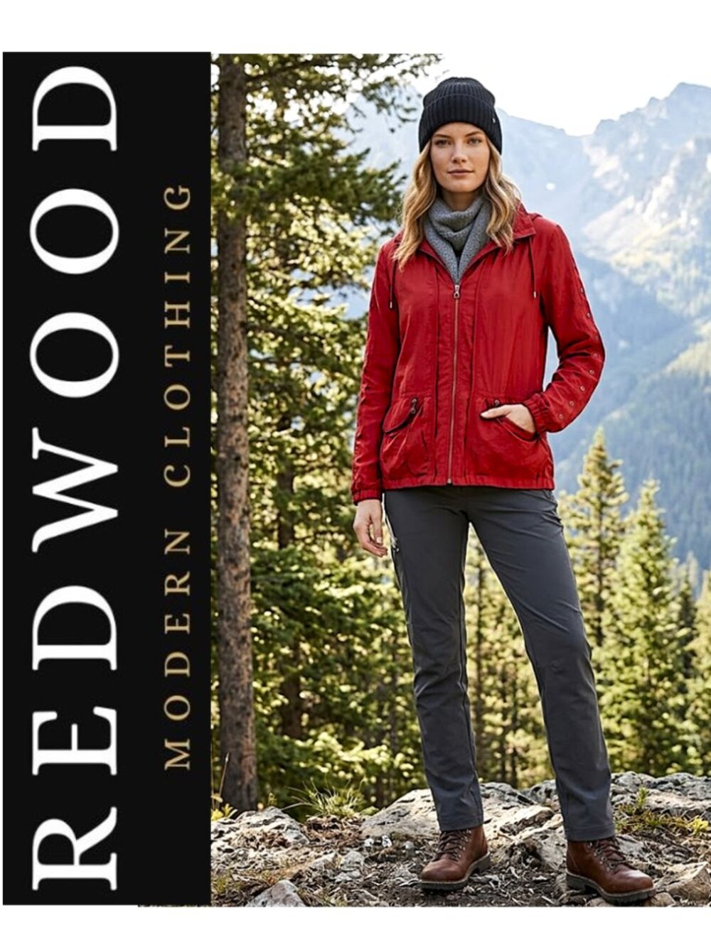 REDWOOD COURT - red silk blend lightweight jacket